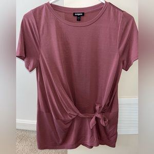 Pink/Mauve blouse with front tie